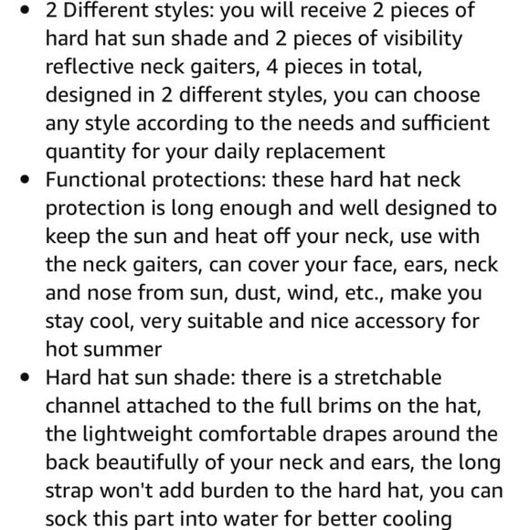 Hard hat 2 piece neck protector reflector and gaiter - Picture 8 of 9